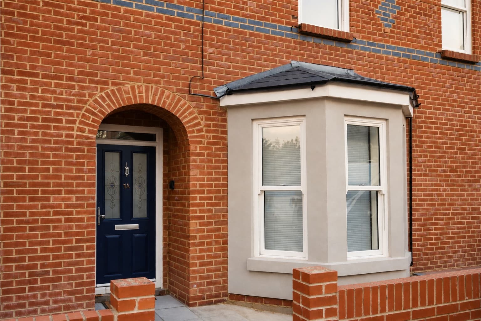 Brick exterior and entrance of the Salisbury Road home